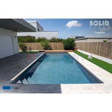 Tela de Piscina Elbe Solid Stone 3D - GRAPHITE