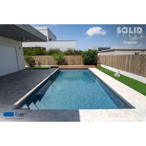 Tela de Piscina Elbe Solid Stone 3D - GRAPHITE
