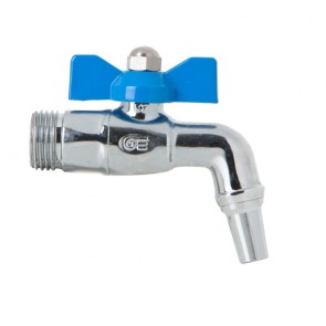 Man Chrome Faucet. butterfly with spout