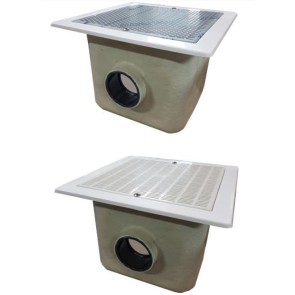 Bonde de fond, polyester et fibre de verre 330 mm x 330 mm